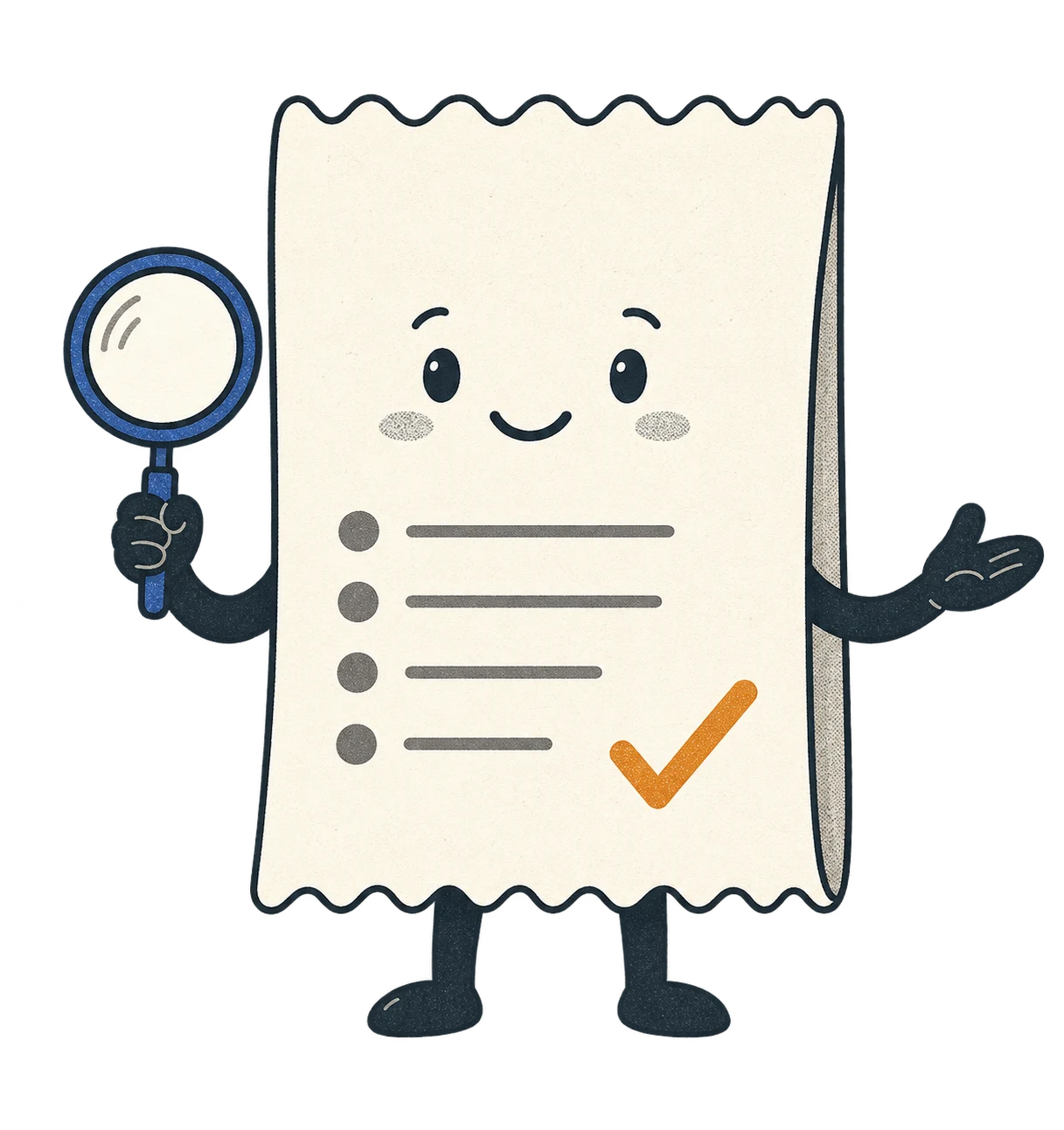 SEO Receipts mascot pointing to the example SEO chat